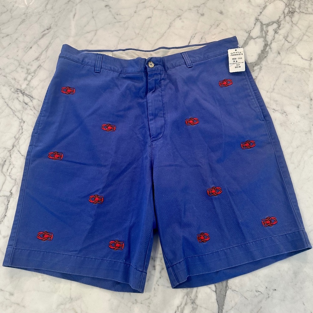 NWT Orvis Charleston Embroidered Shorts with Lobsters- SZ. 38